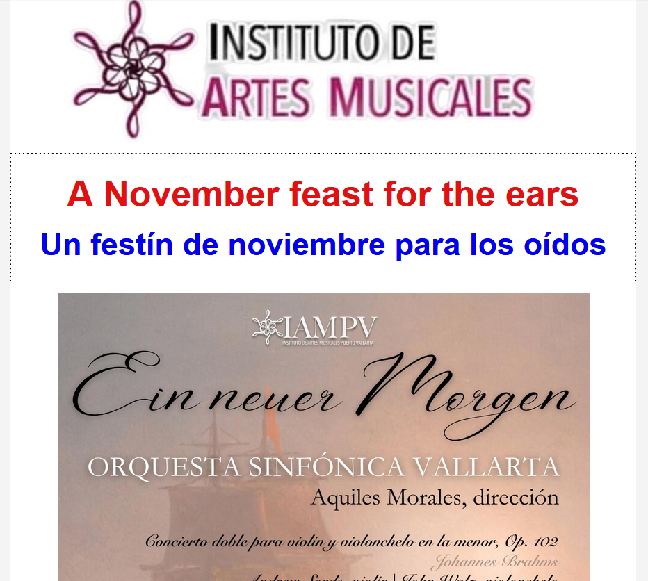 A November feast for the ears Un festín de noviembre para los oídos